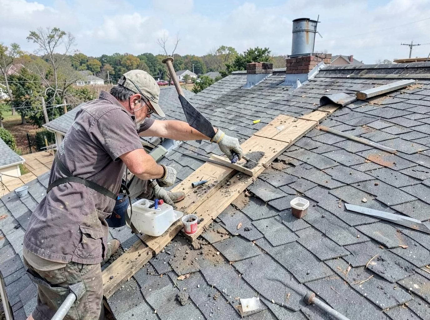 Wind Damage Roof Repair in Springfield, IL